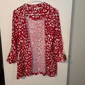 Andree By Unit Large Blazer Pink Cheetah